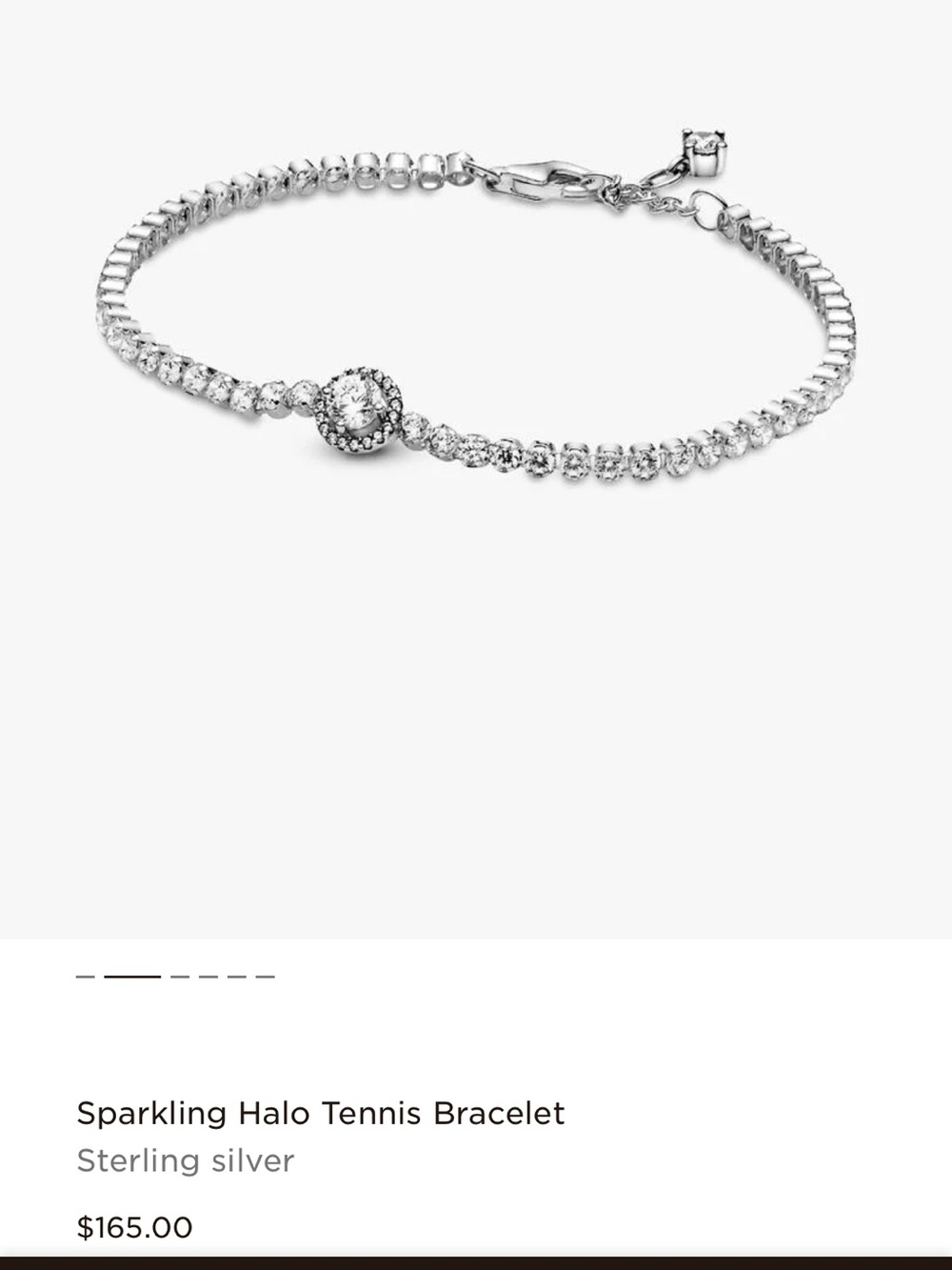 Pandora Sparkling halo tennis bracelet